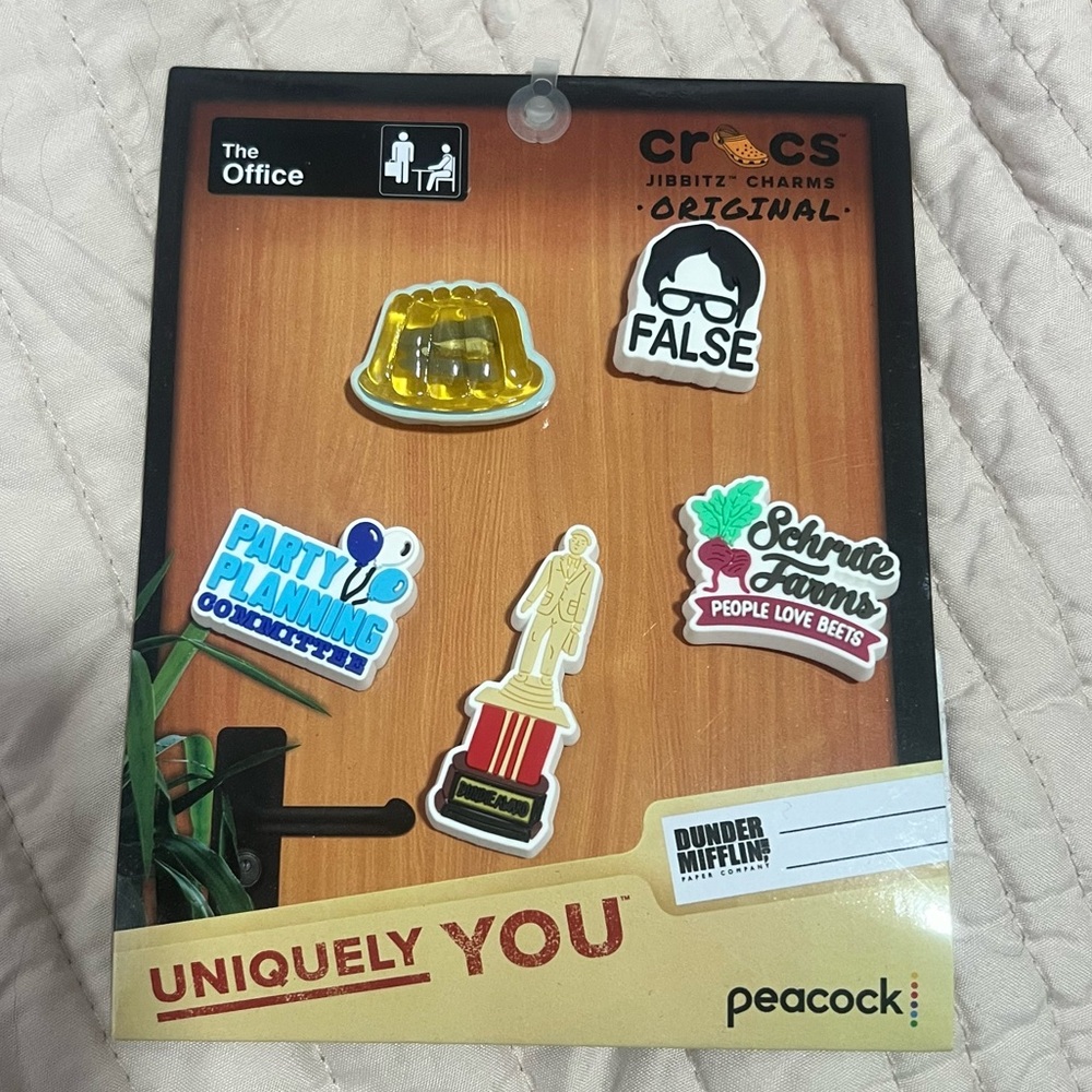The office crocs jibbitz Original 5pack NEW